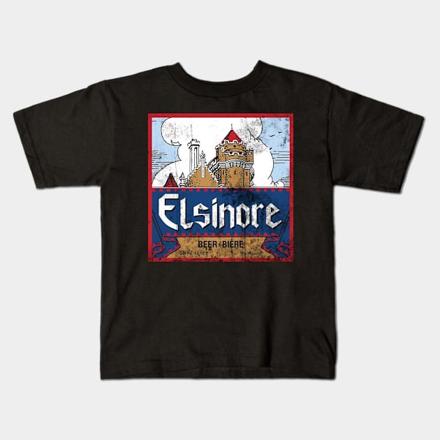 Old Elsinore Beer 1983 Kids T-Shirt by BotsArt